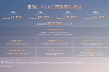 i-HEV智擎混动+六大领先旗舰实力 预售限时售价11.57万起 吉利星瑞L PLUS正式开启全球预售